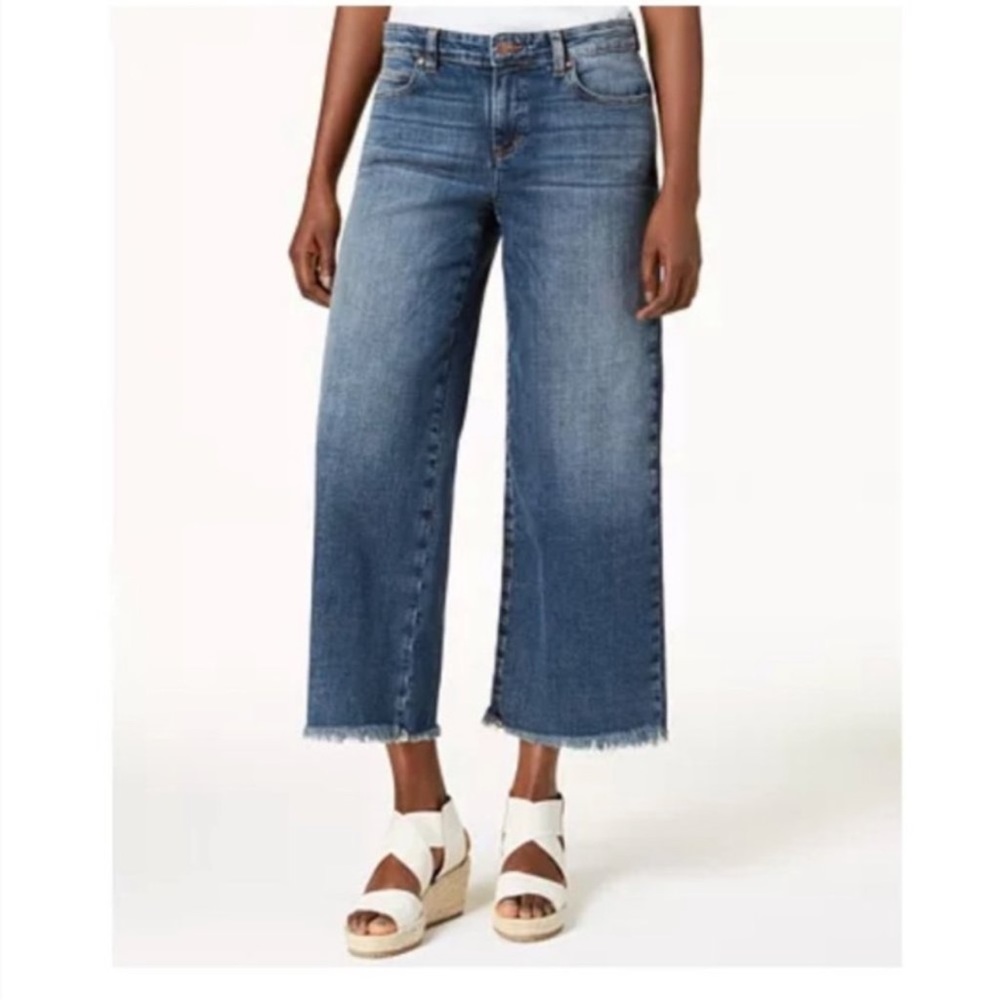 Eileen Fisher wide leg crop jeans size 6
